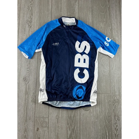 ATAC Sportswear Cycling Jersey Size Large CBS 60 Minutes made in canada - Picture 1 of 8